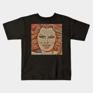 oil painting beautiful woman Kids T-Shirt